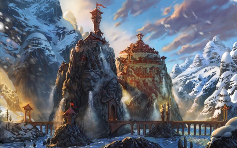 Snowy Mountain Fortress — Blue