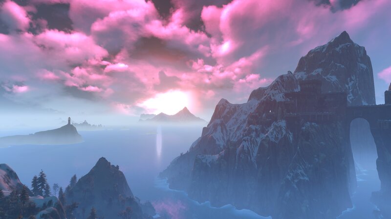 Snowy Mountain Fortress — Pink