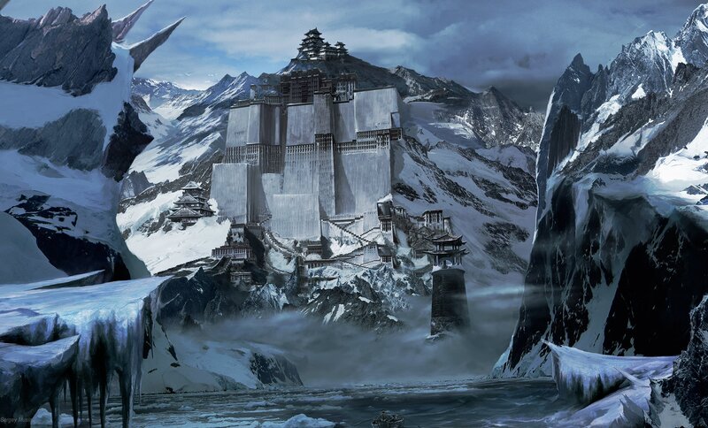 Snowy Mountain Fortress — White, Dramatic