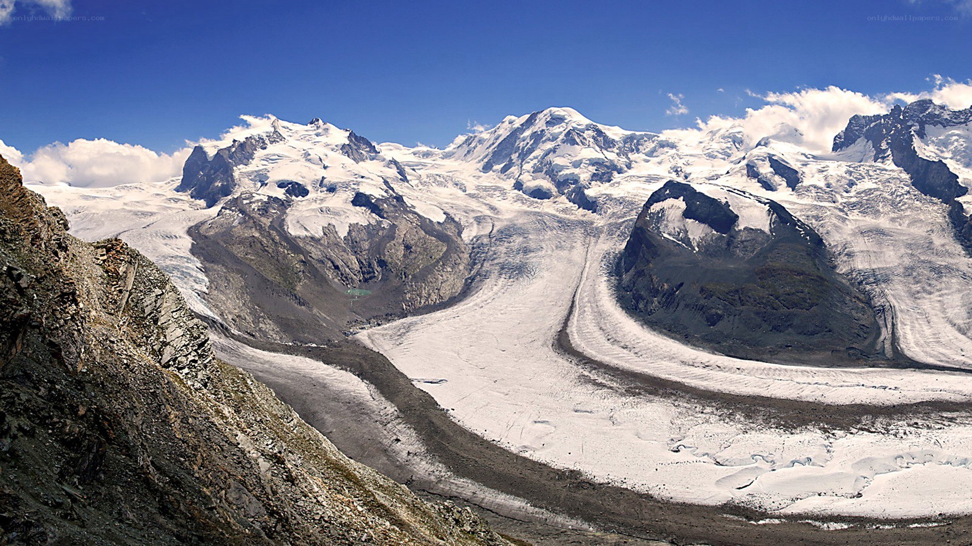 snowy mountain glacier landscape