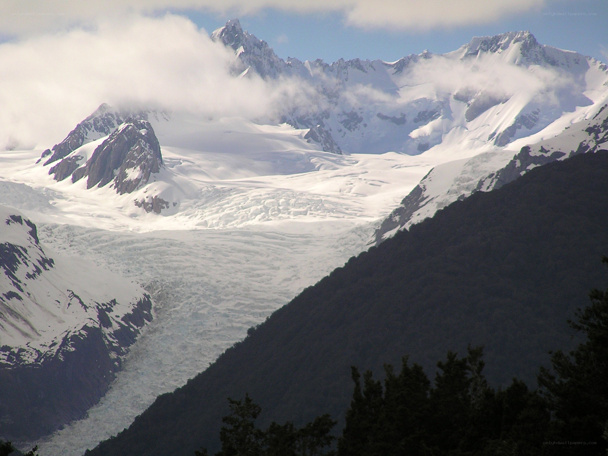 snowy mountain glacier landscape