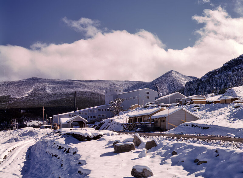 Snowy mountain industrial complex