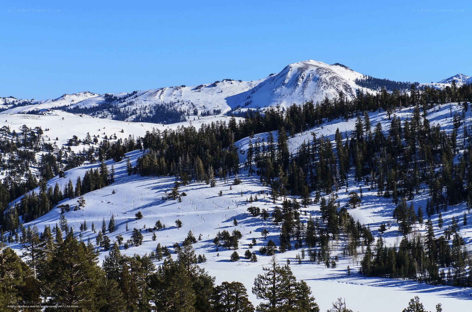 Snowy mountain landscape