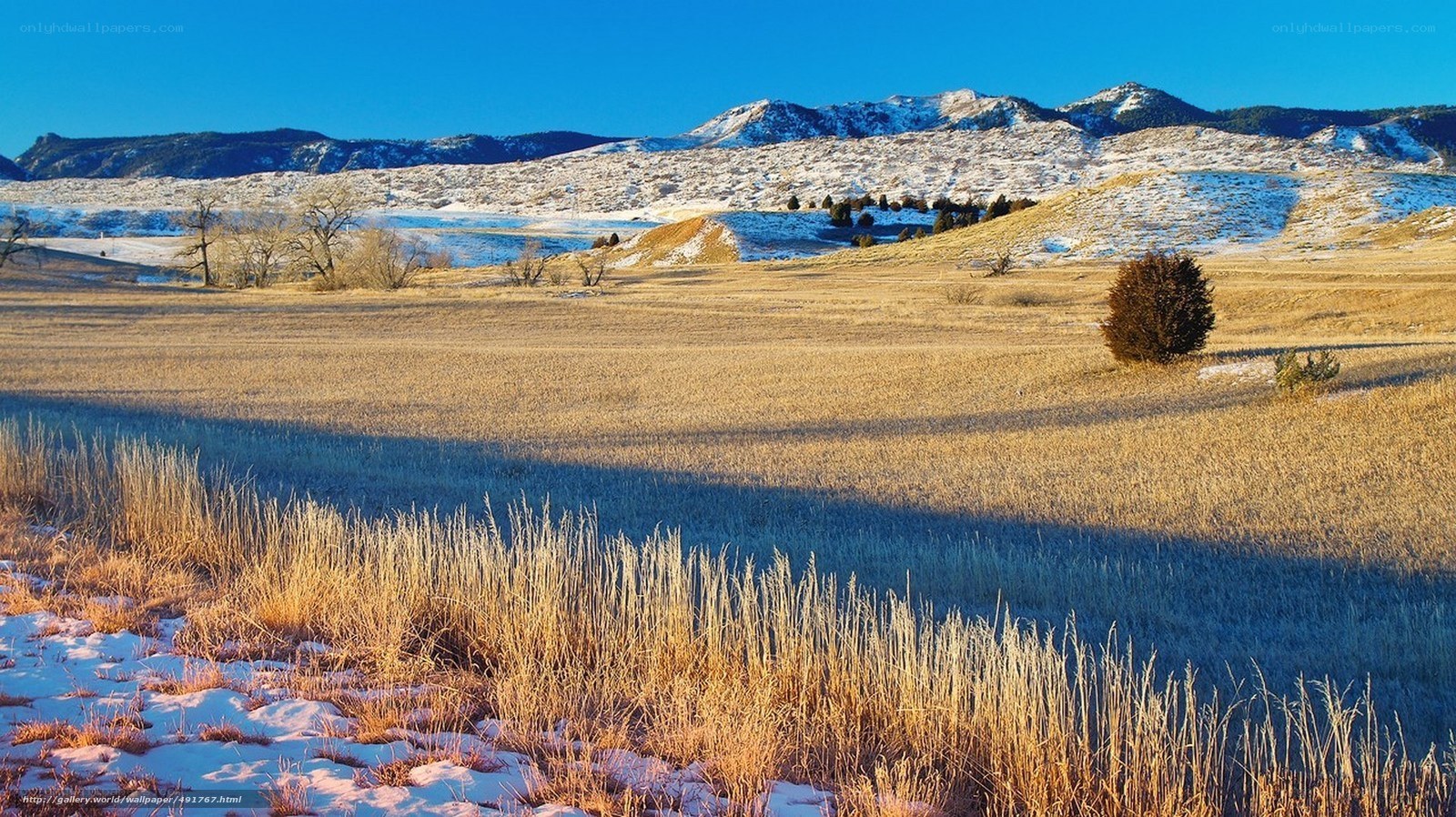 Snowy mountain landscape