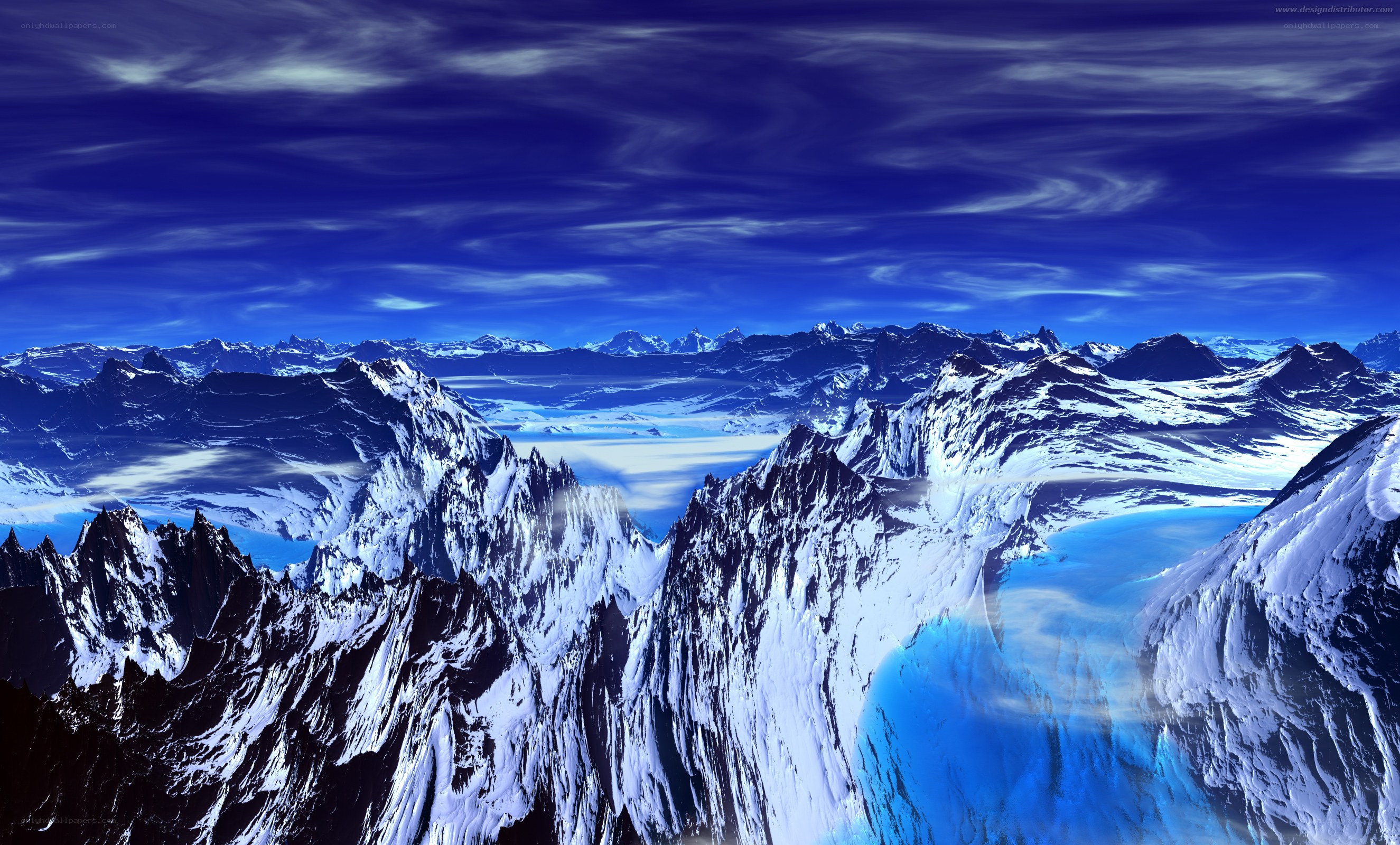 snowy mountain landscape