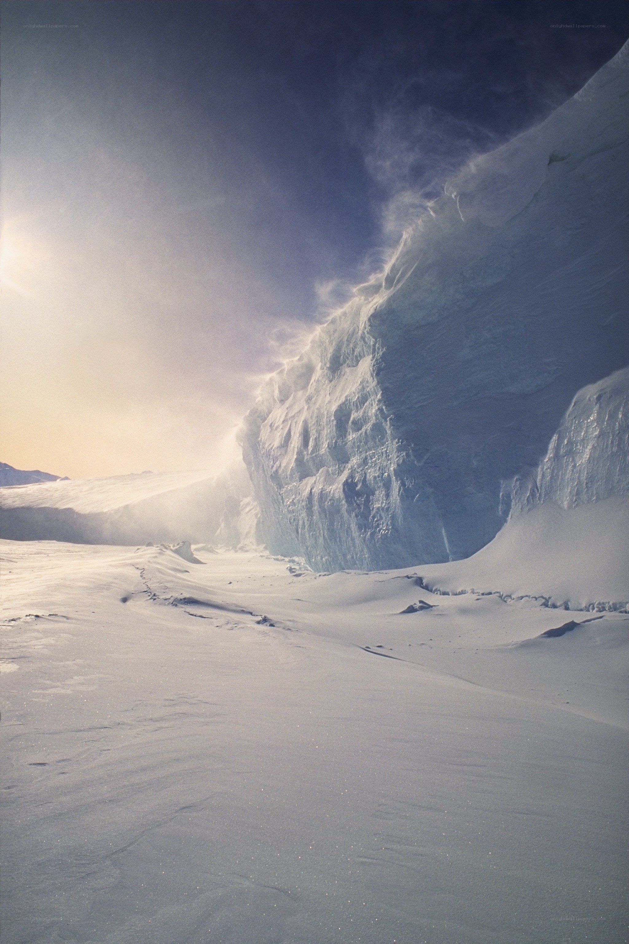 Snowy mountain landscape
