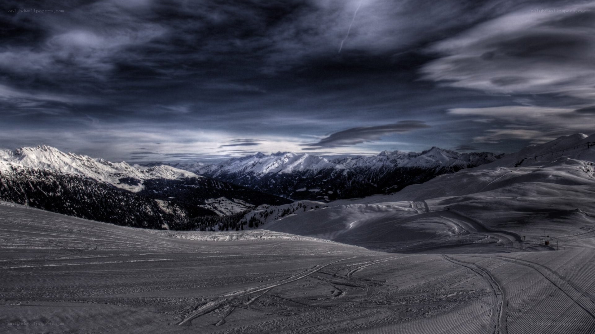 snowy mountain landscape