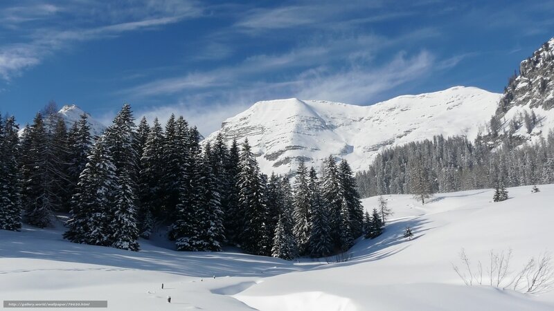 Snowy mountain landscape