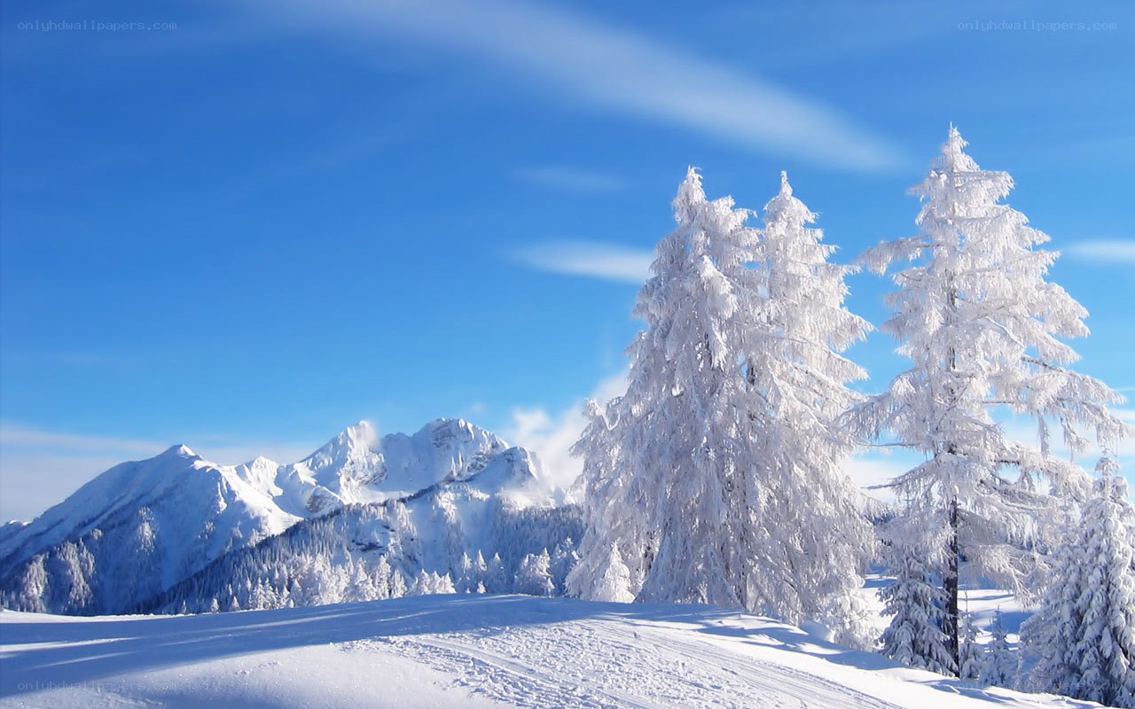 Snowy mountain landscape