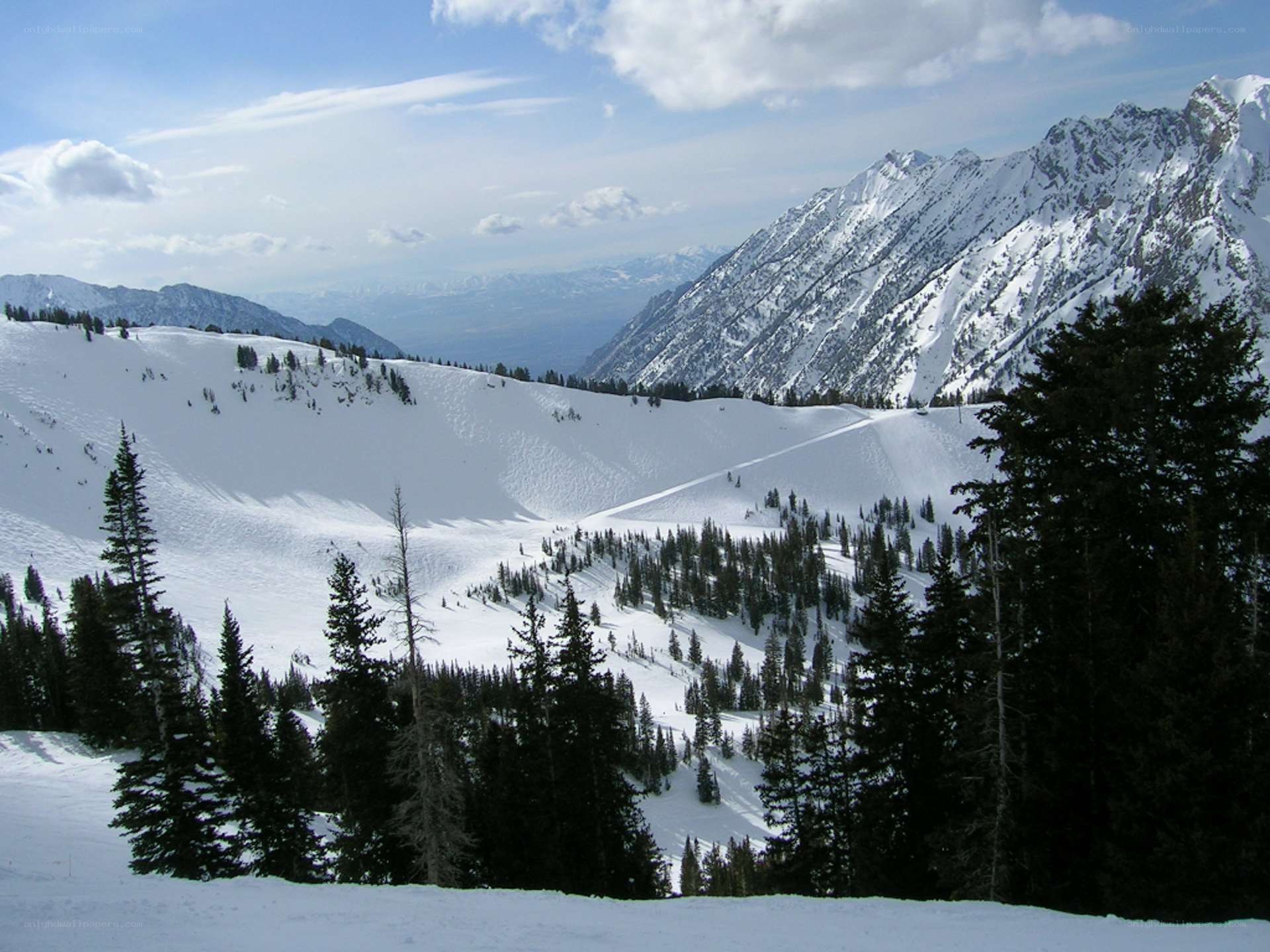 snowy mountain landscape
