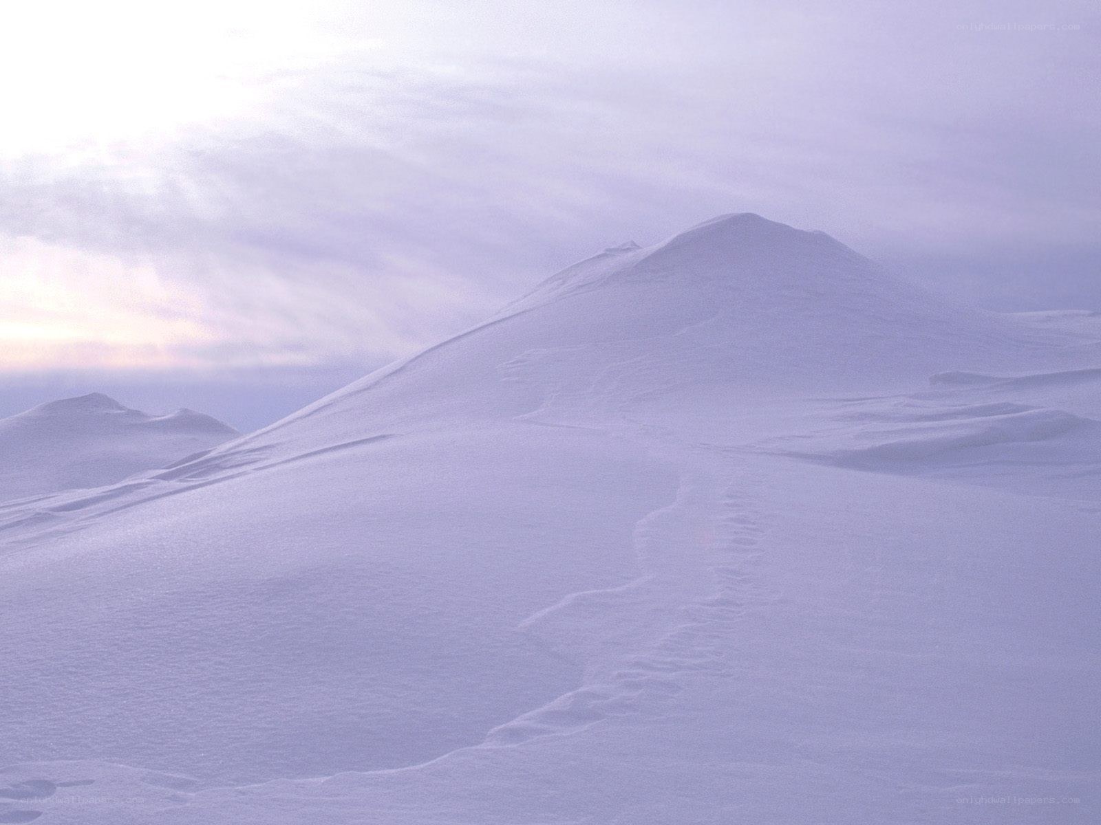 Snowy mountain landscape