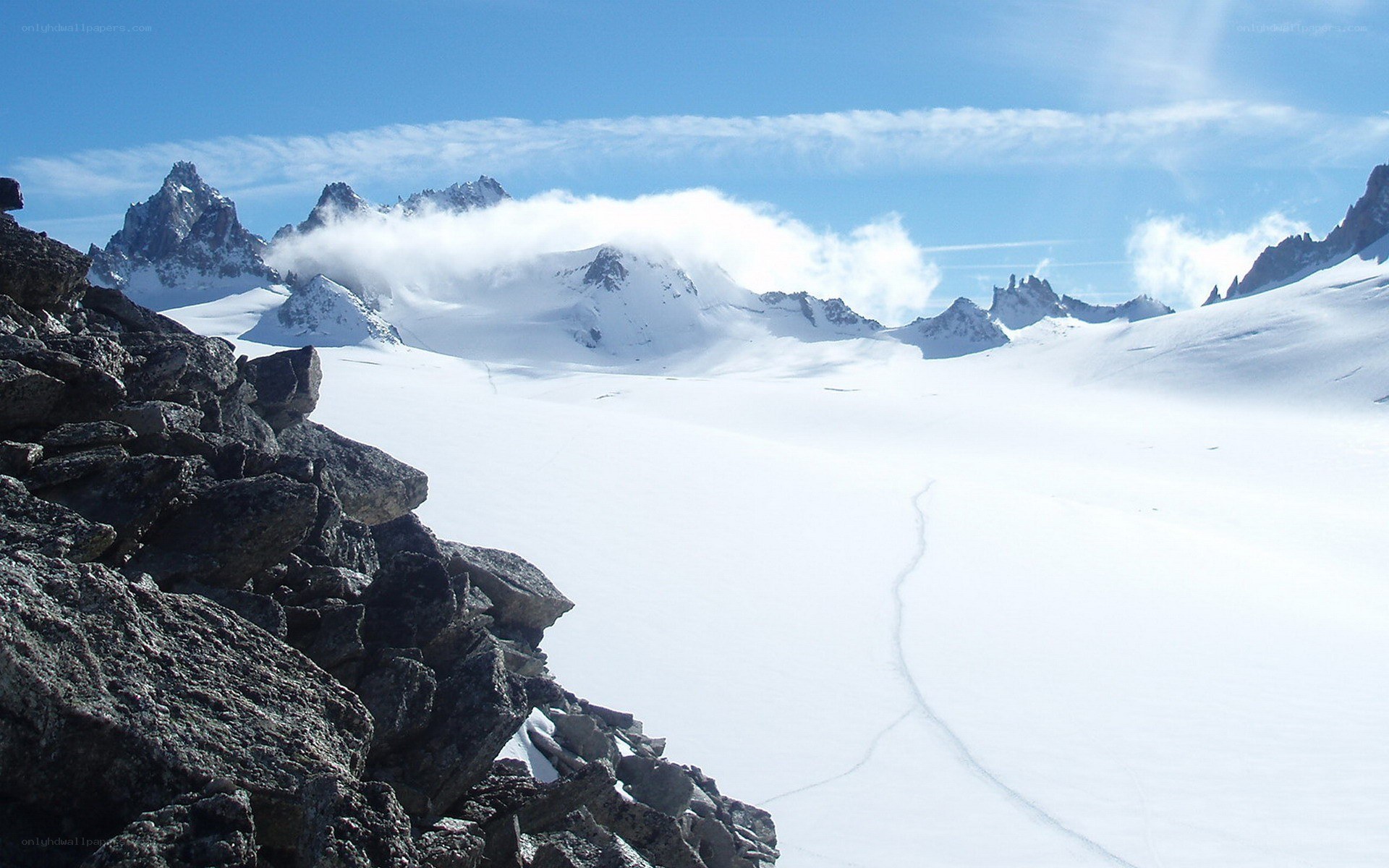 snowy mountain landscape