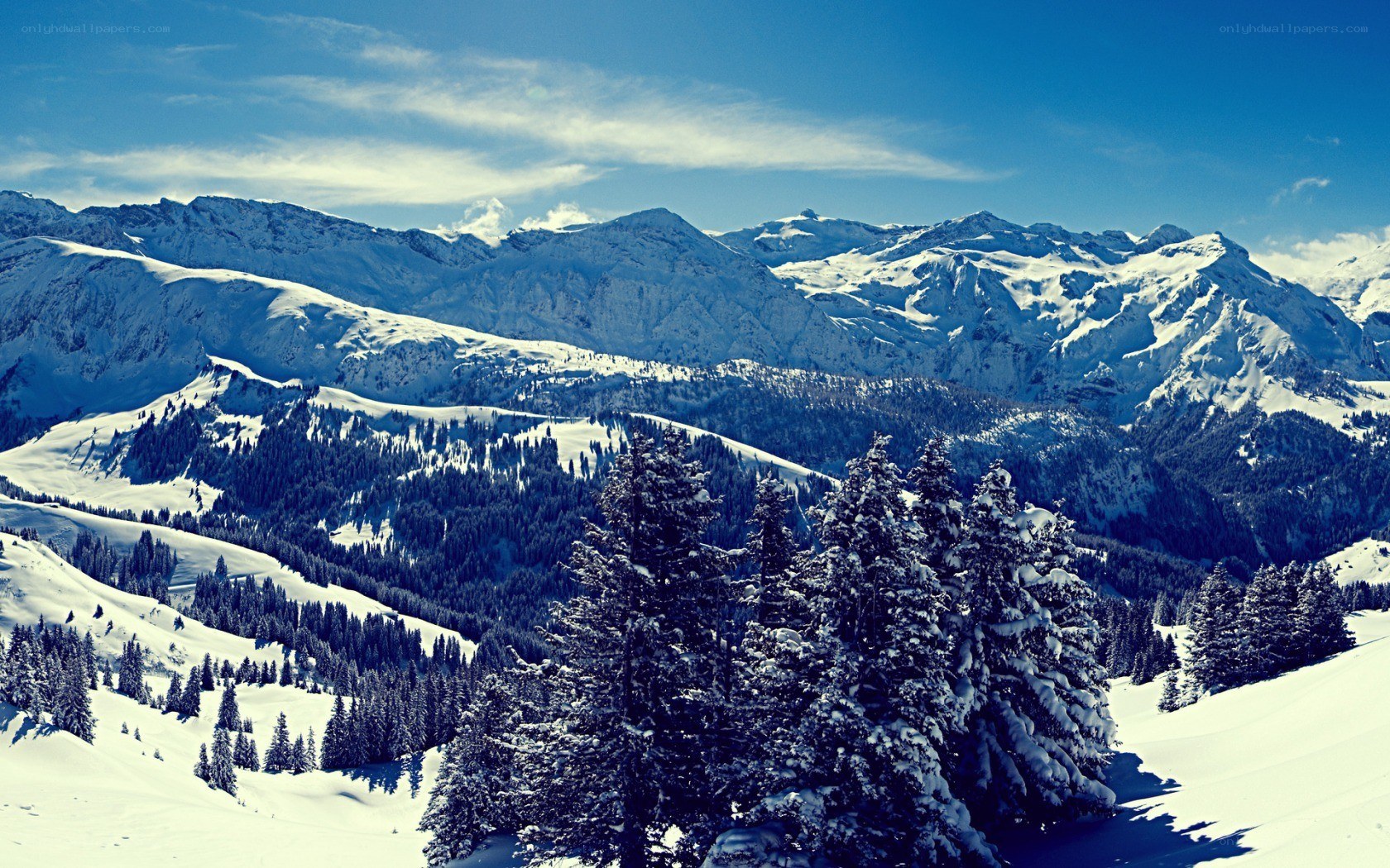 snowy mountain landscape