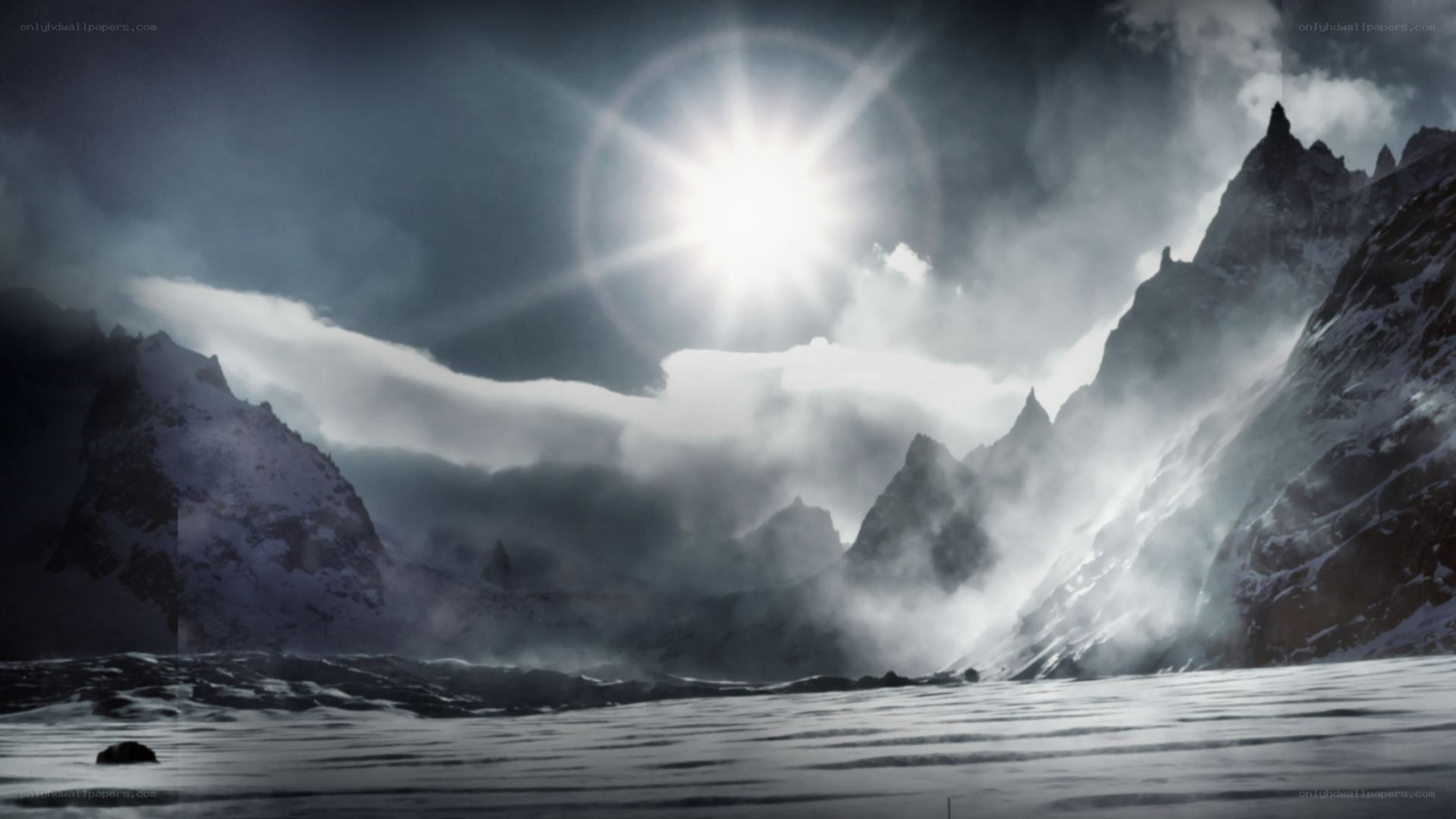 snowy mountain landscape