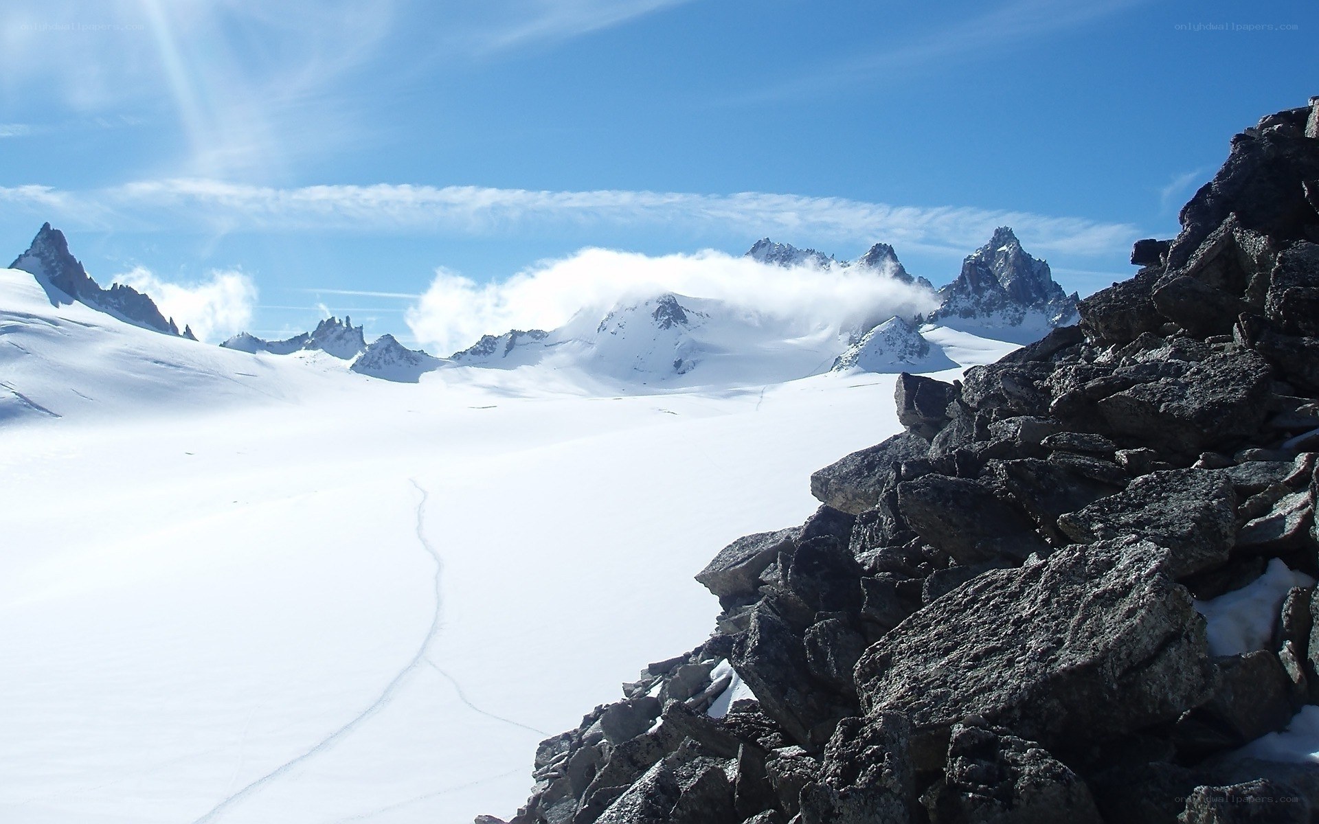 snowy mountain landscape