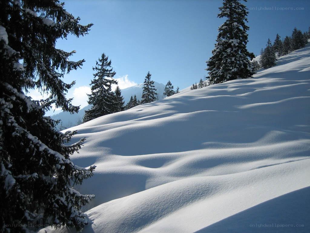 Snowy mountain landscape