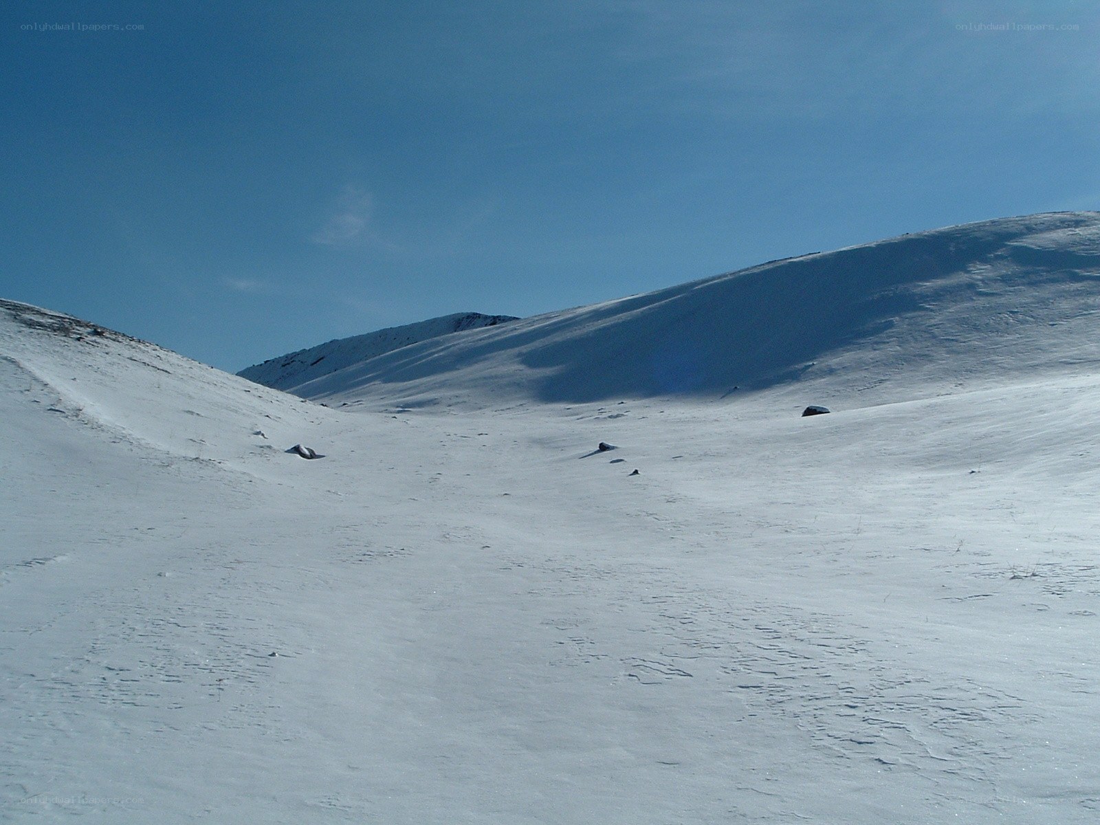 Snowy mountain landscape