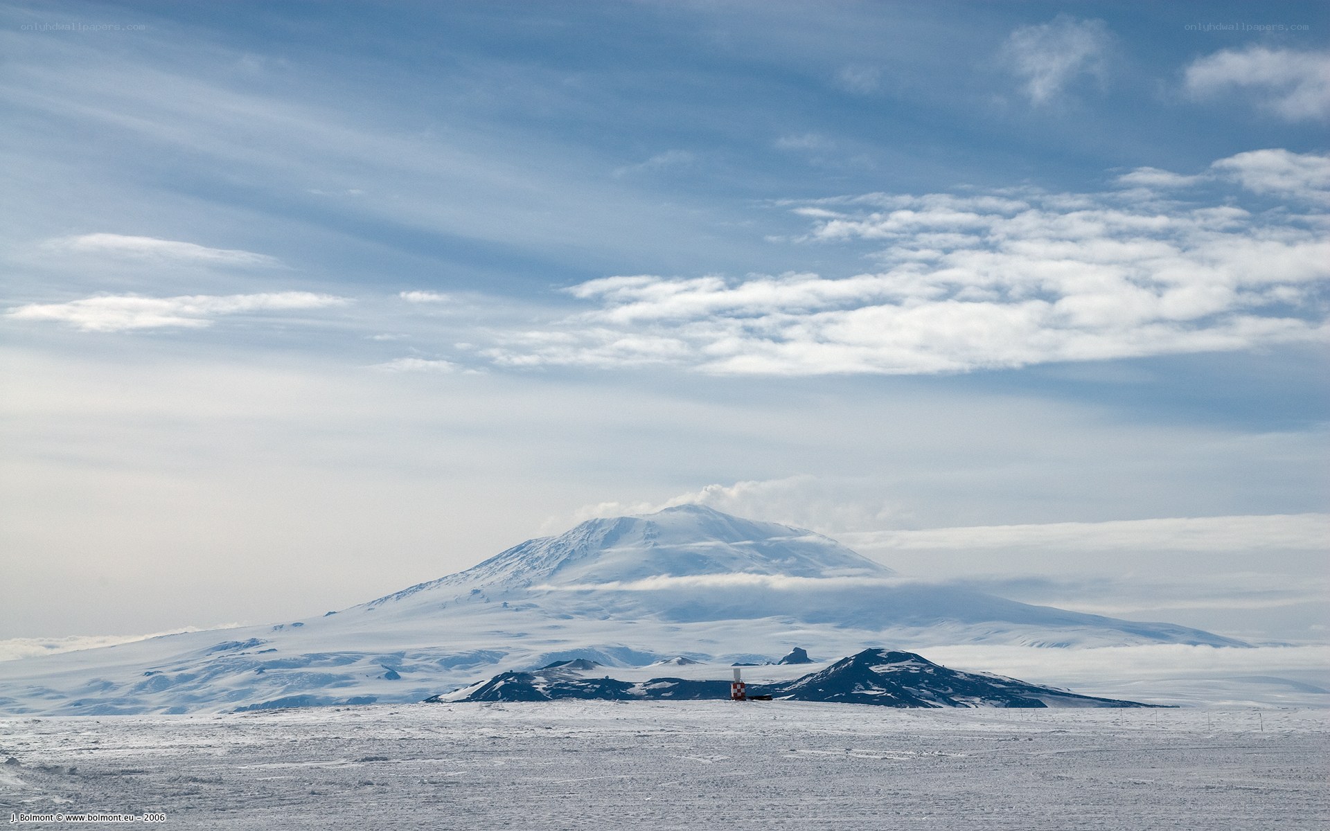 Snowy mountain landscape