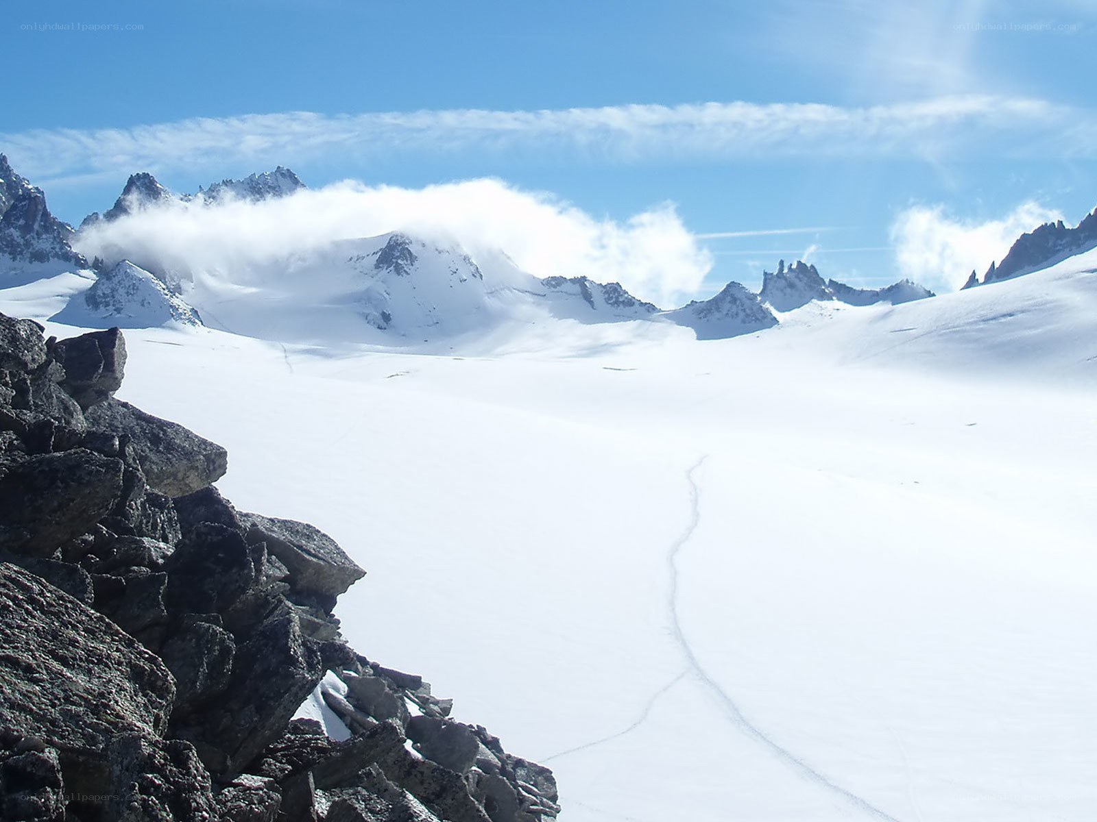 snowy mountain landscape