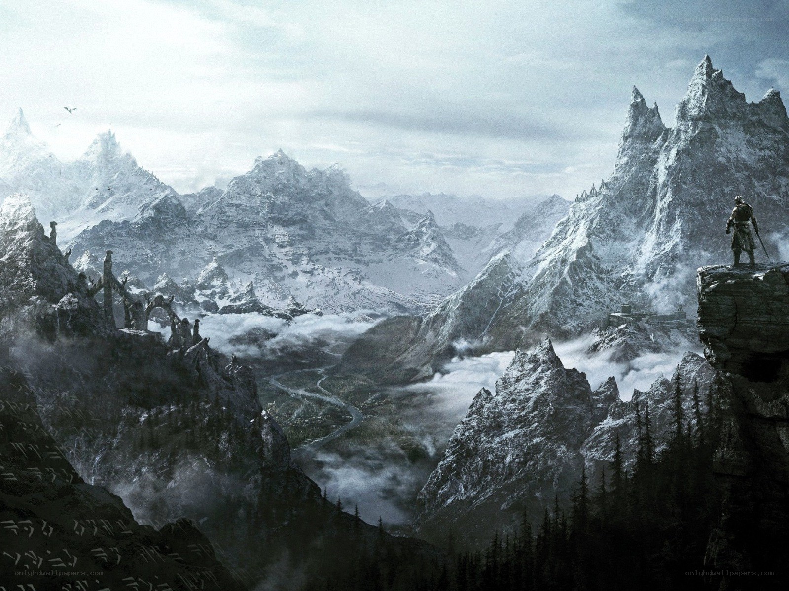 snowy mountain landscape