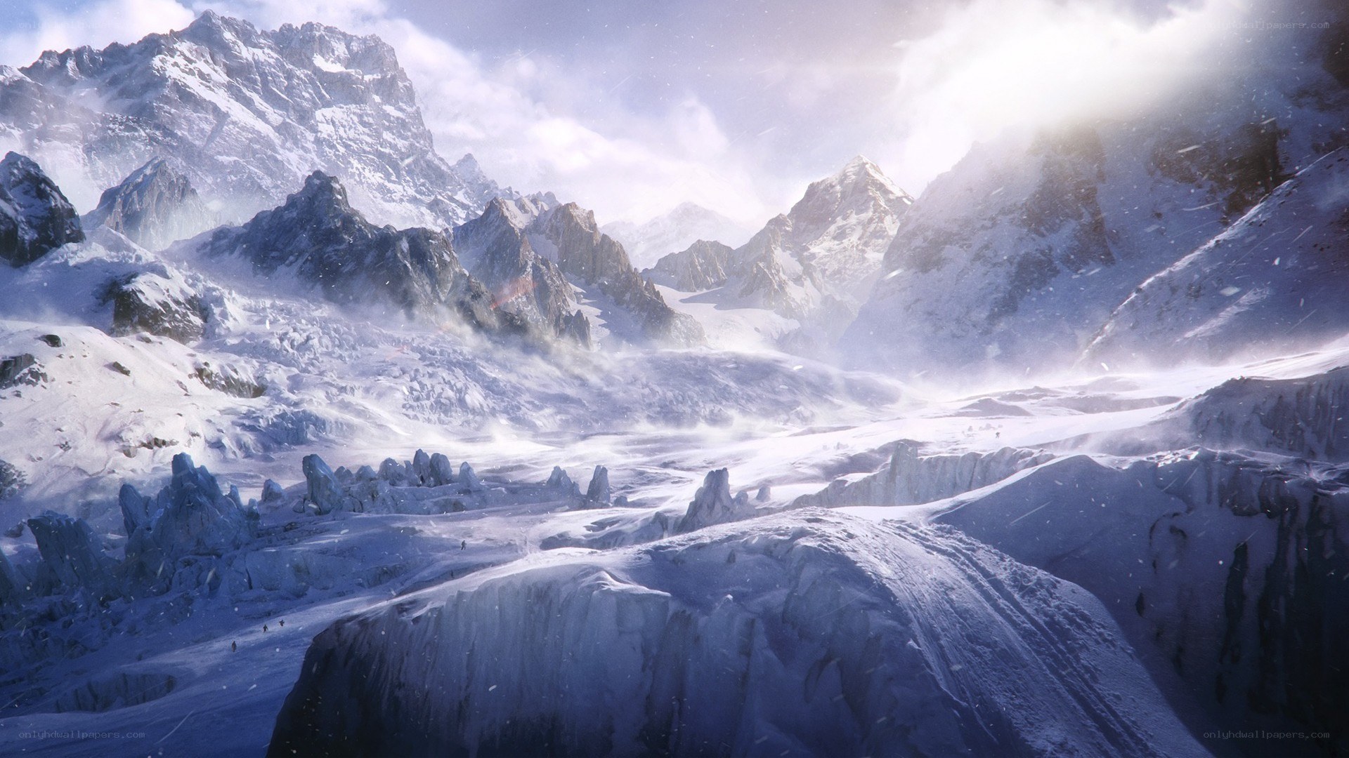 snowy mountain landscape