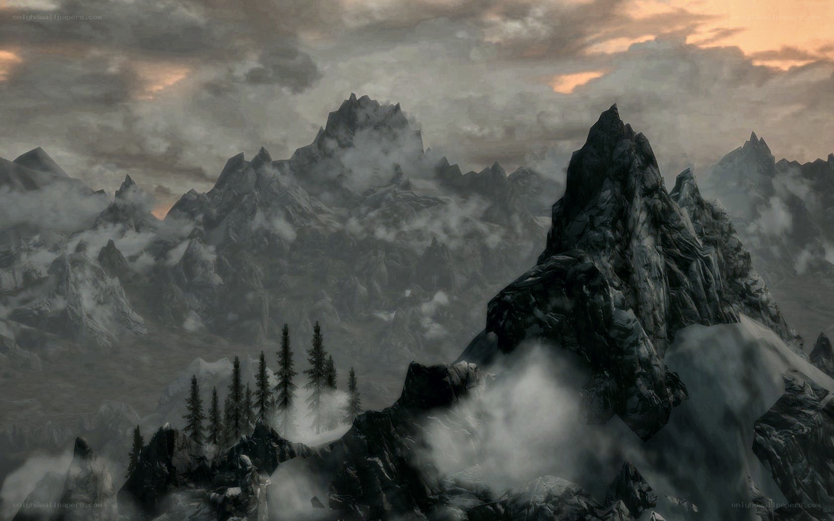 snowy mountain landscape