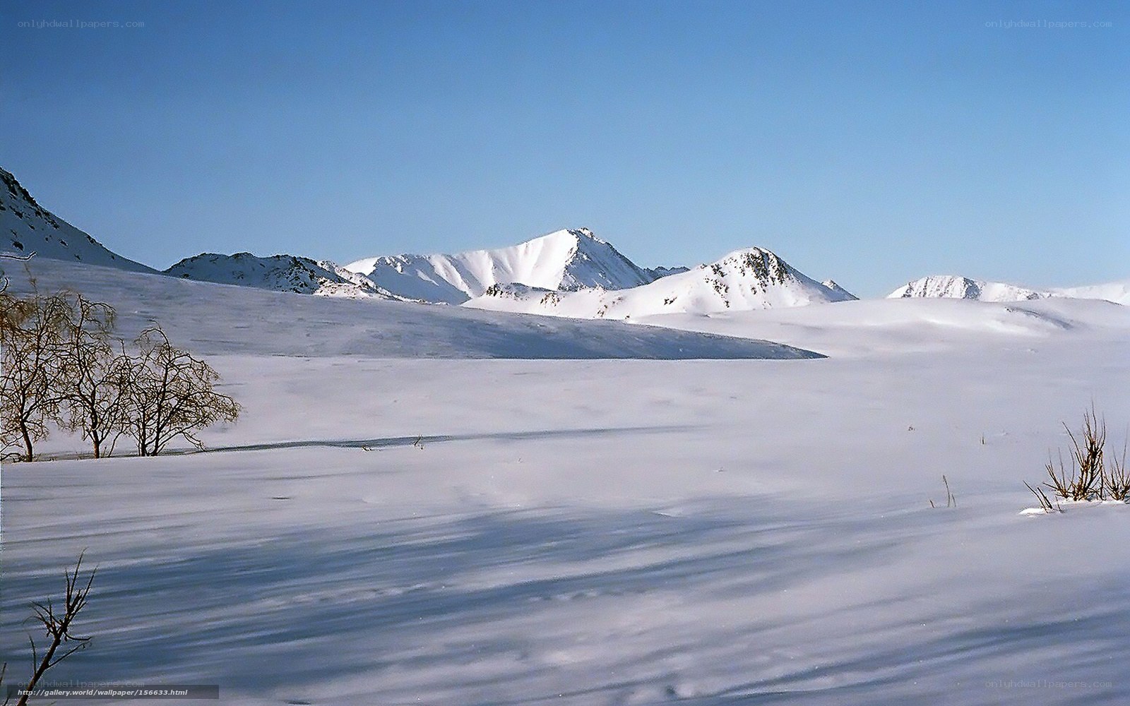 Snowy mountain landscape