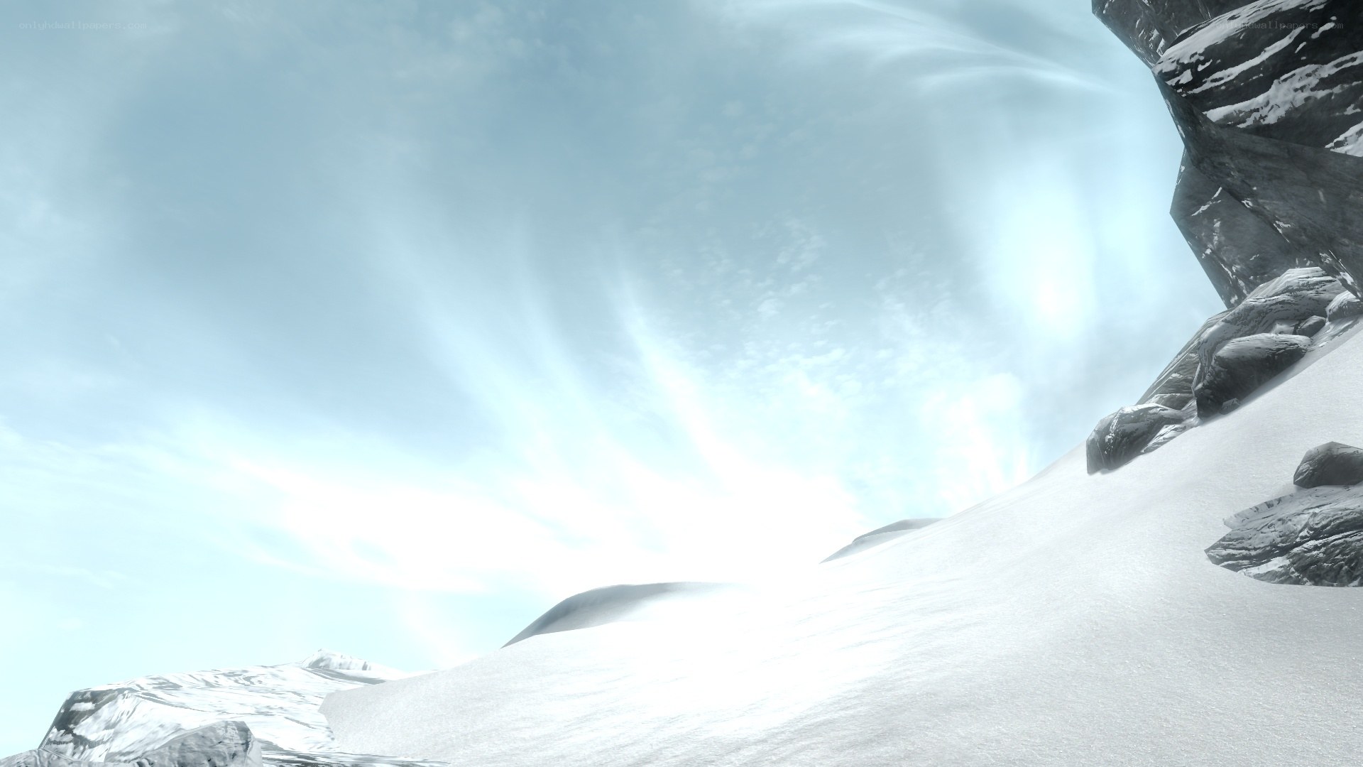 snowy mountain landscape