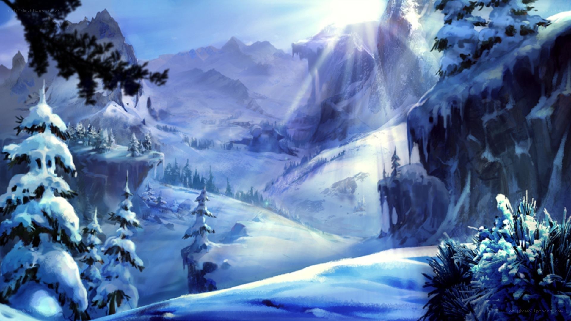 snowy mountain landscape