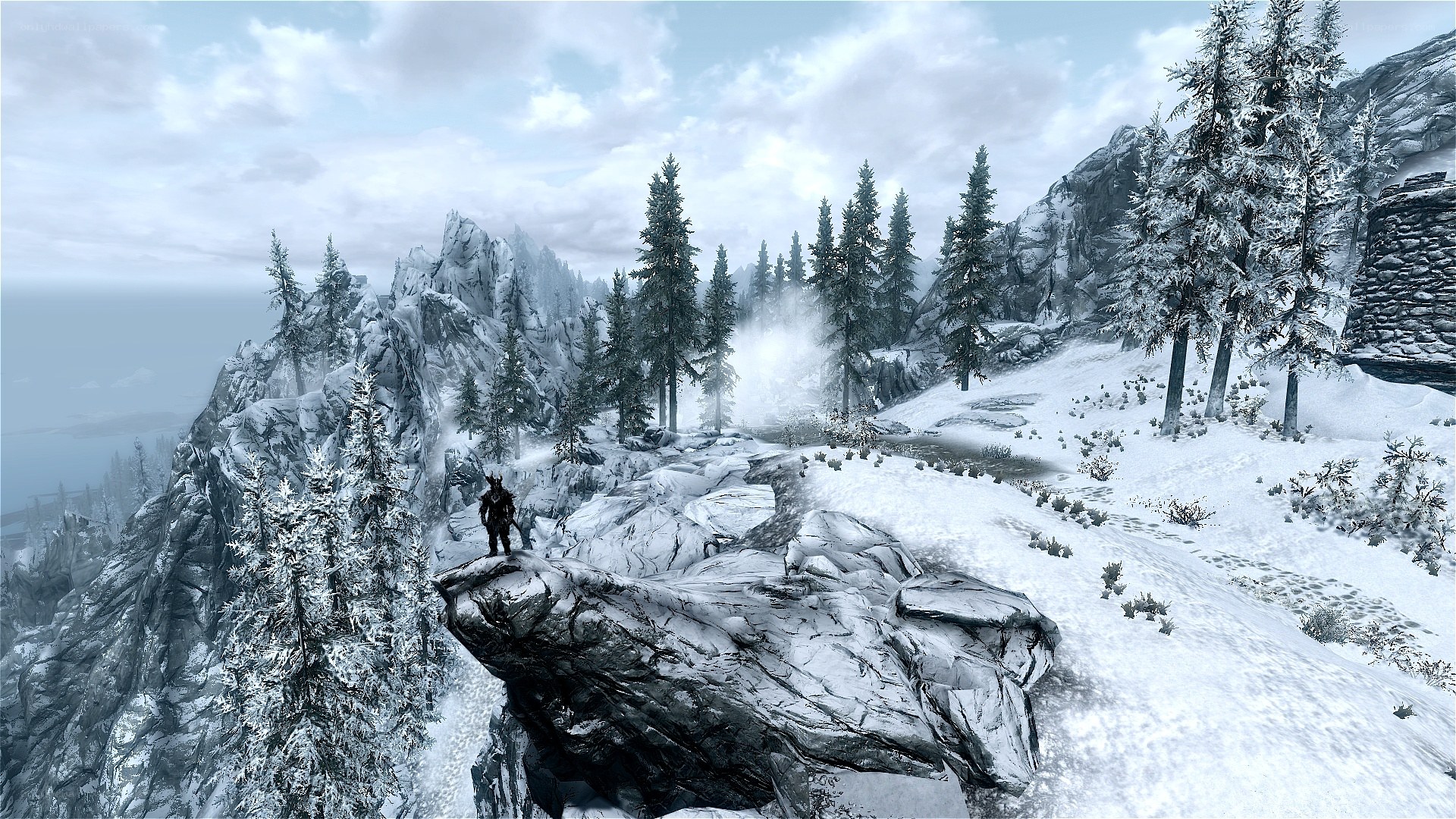snowy mountain landscape