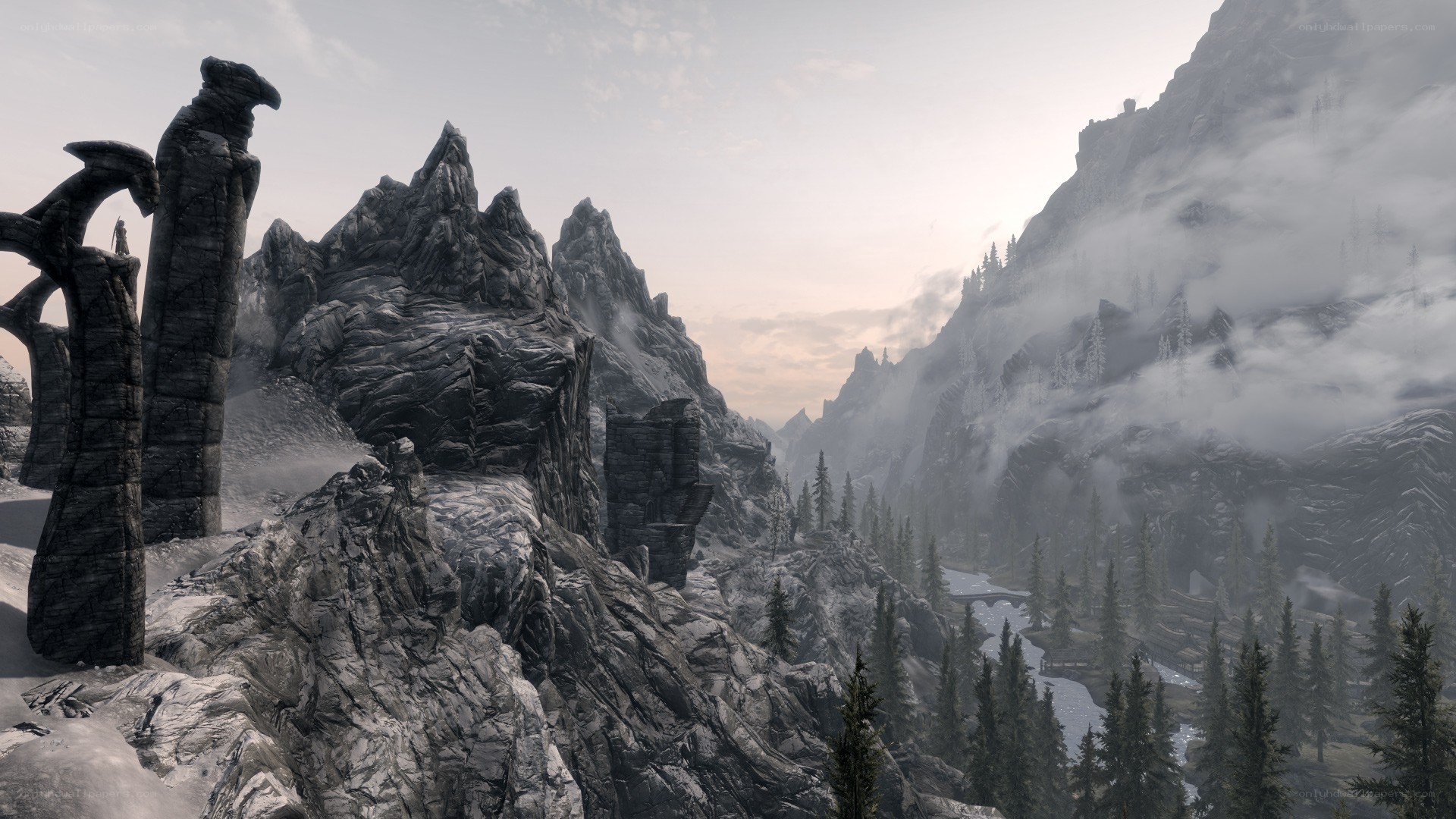 snowy mountain landscape