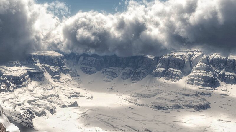 snowy mountain landscape