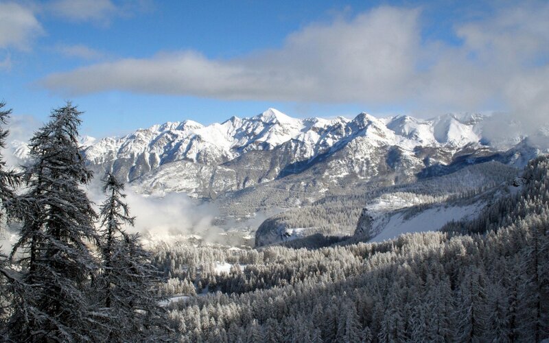 snowy mountain landscape