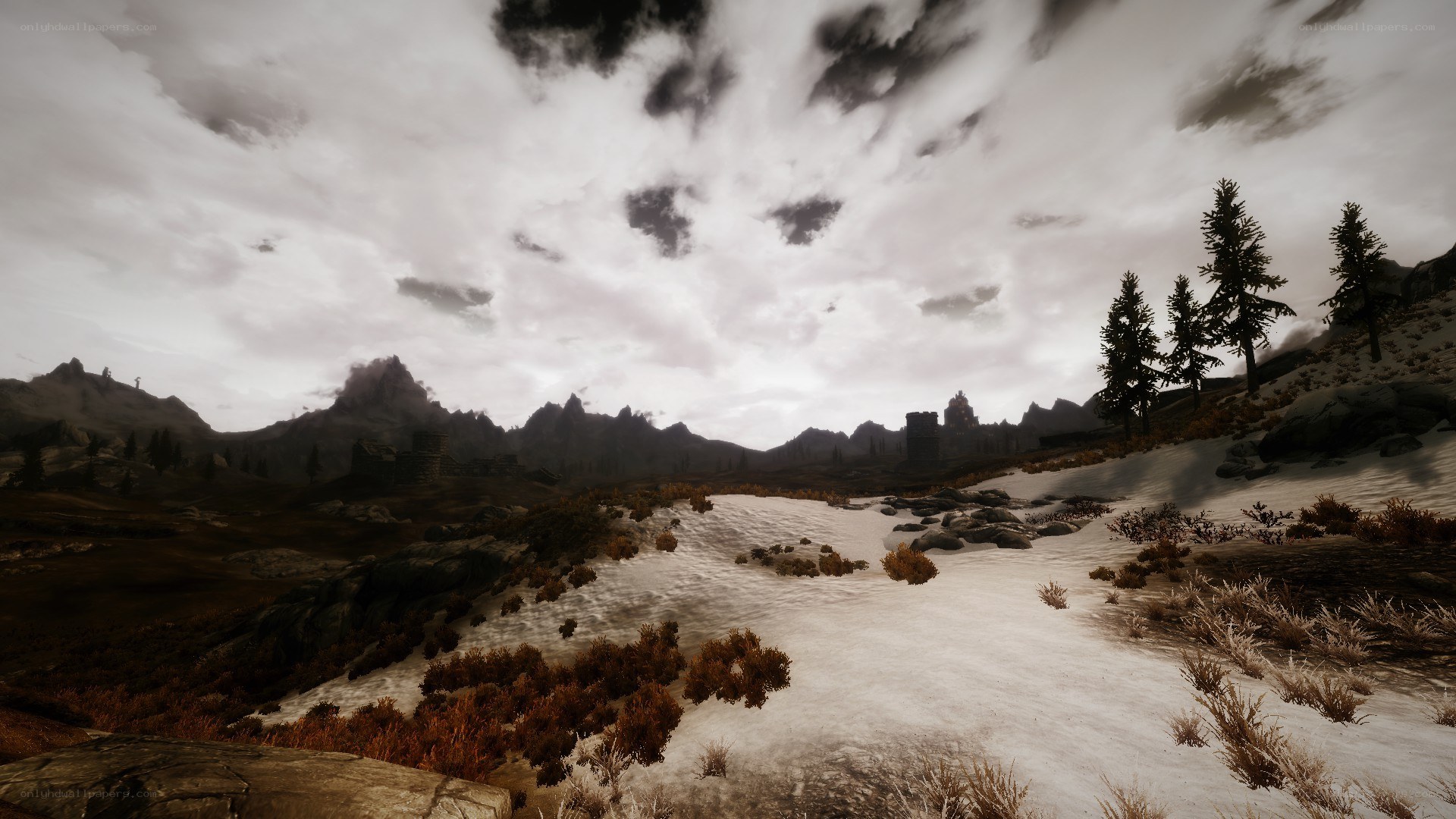 snowy mountain landscape