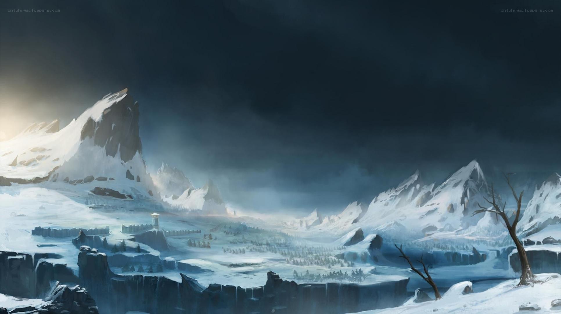 snowy mountain landscape