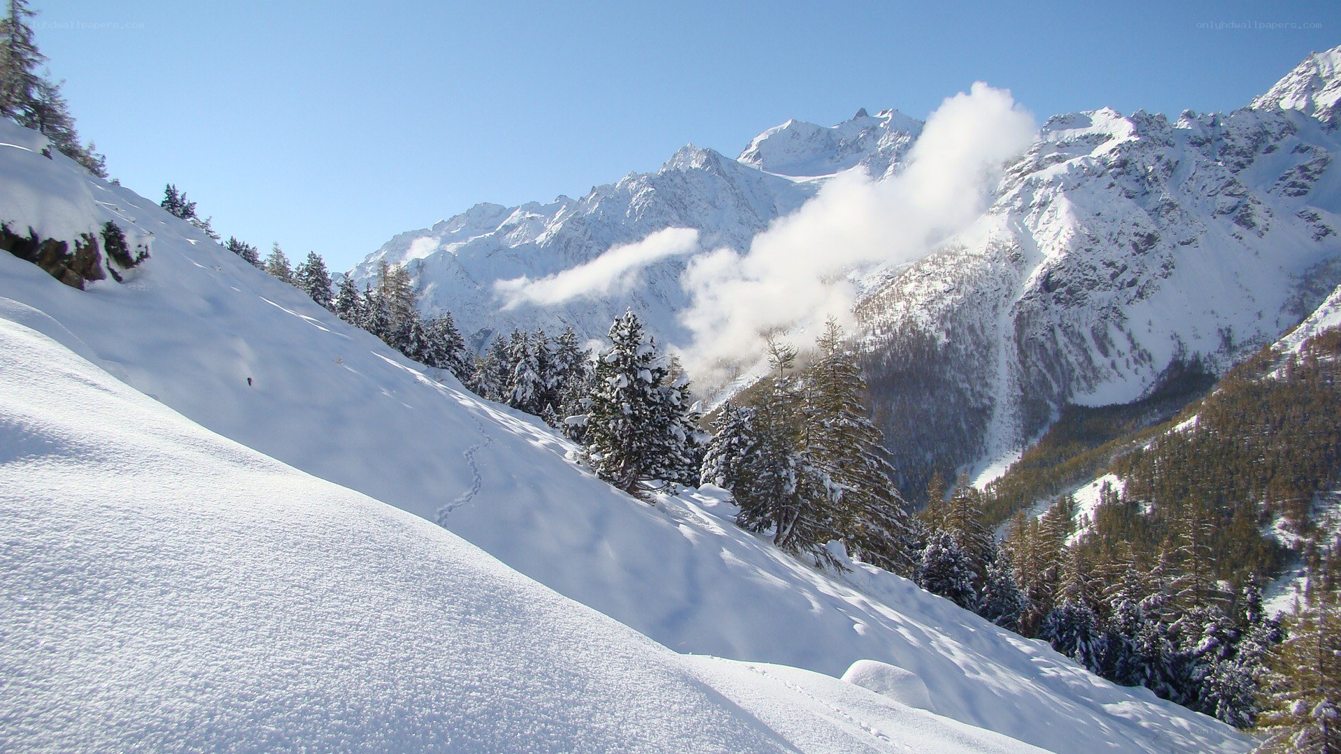 snowy mountain landscape
