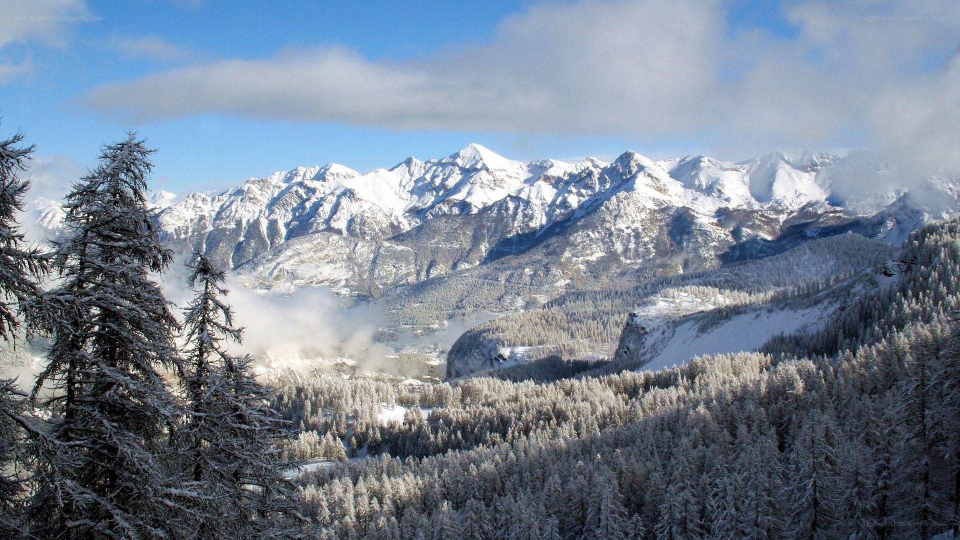 snowy mountain landscape