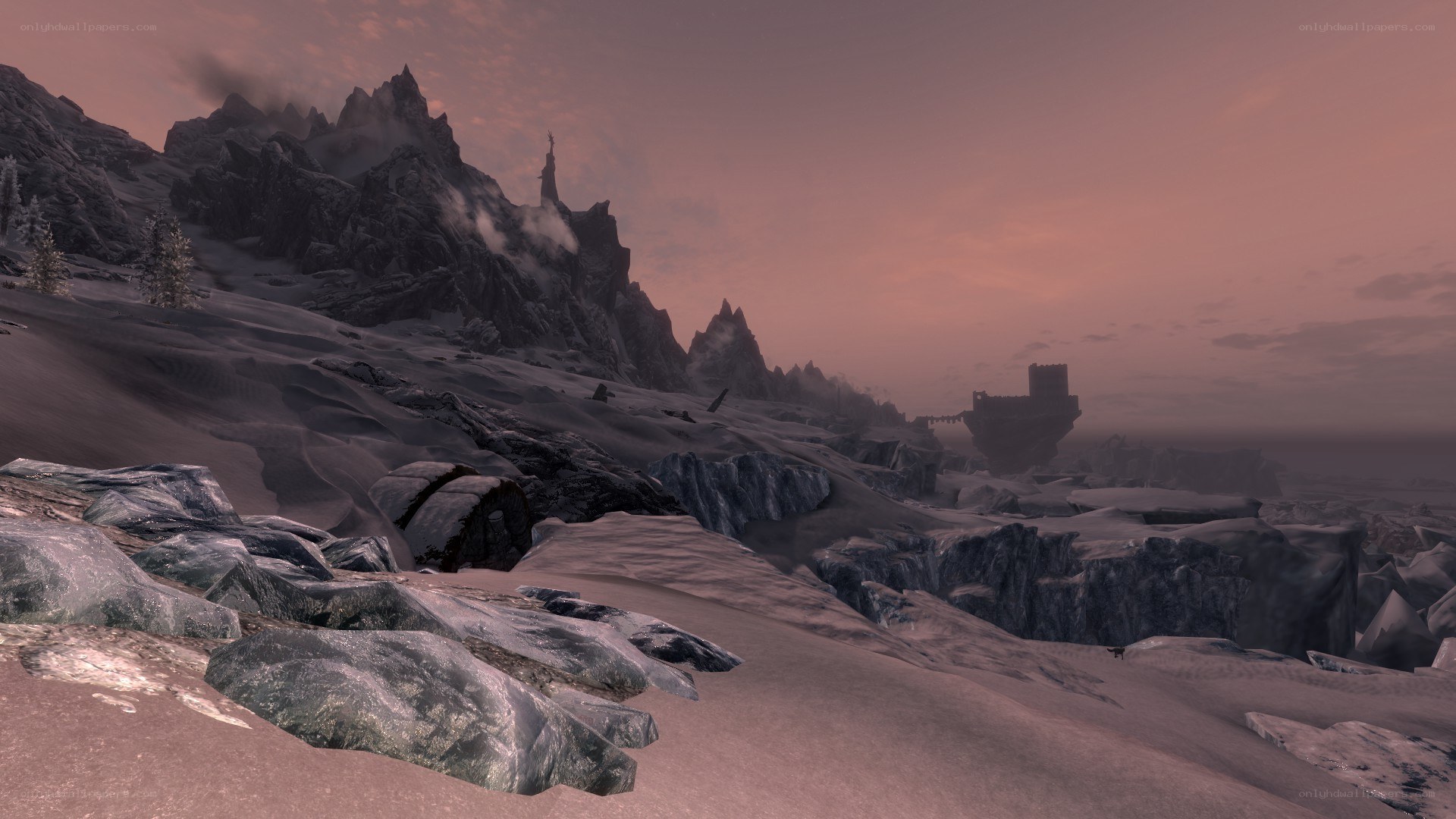 snowy mountain landscape