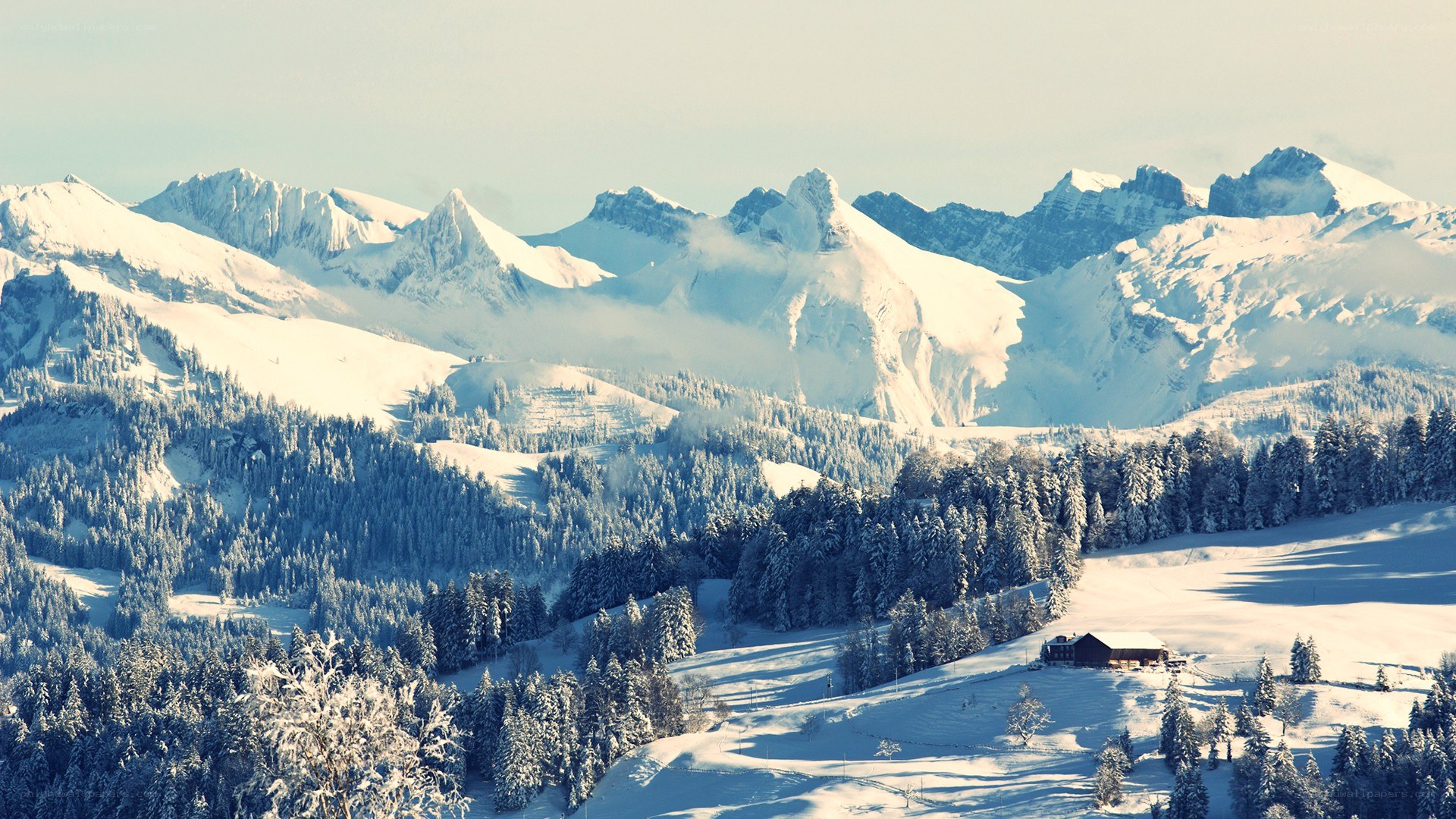 snowy mountain landscape