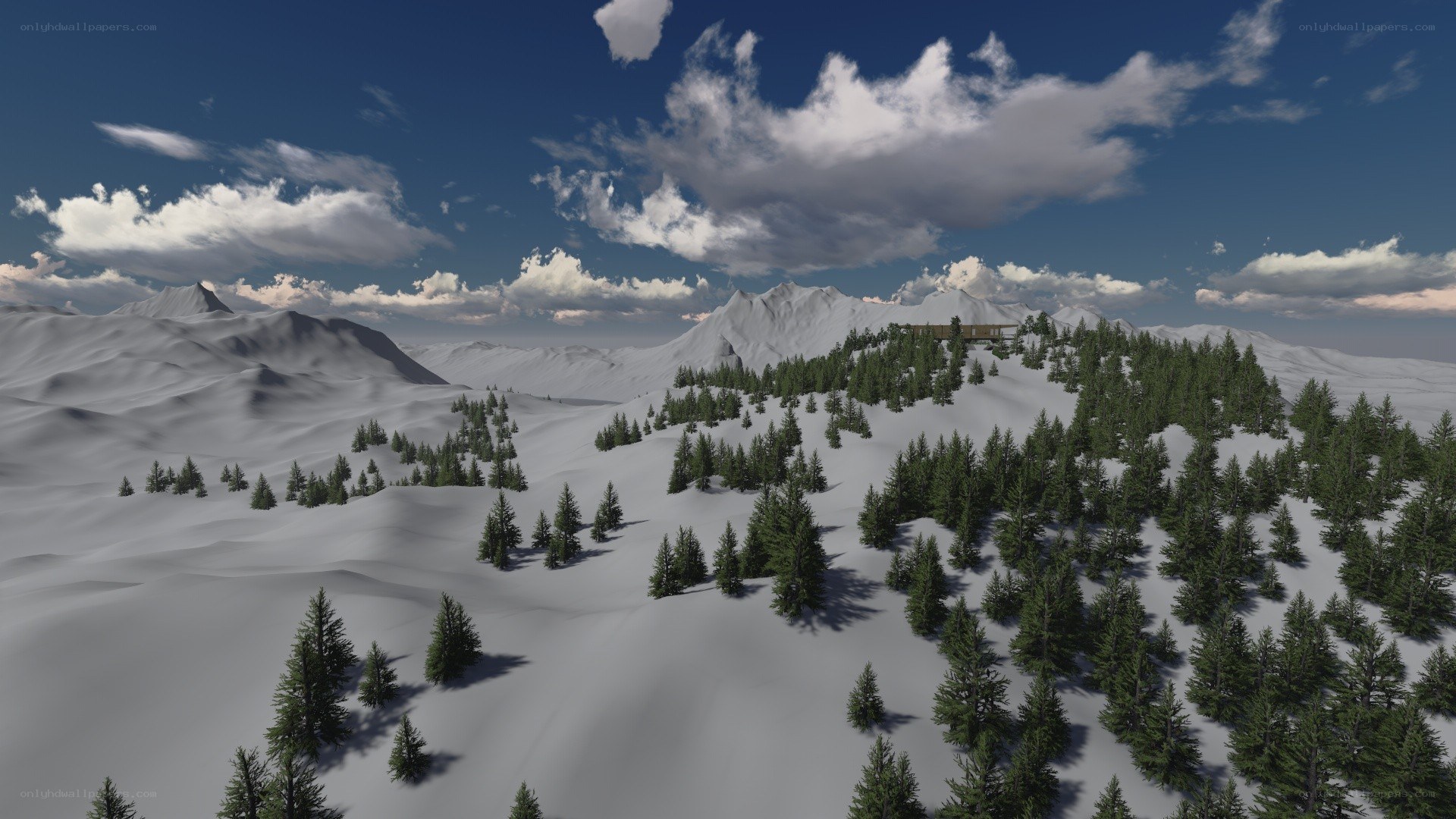 snowy mountain landscape