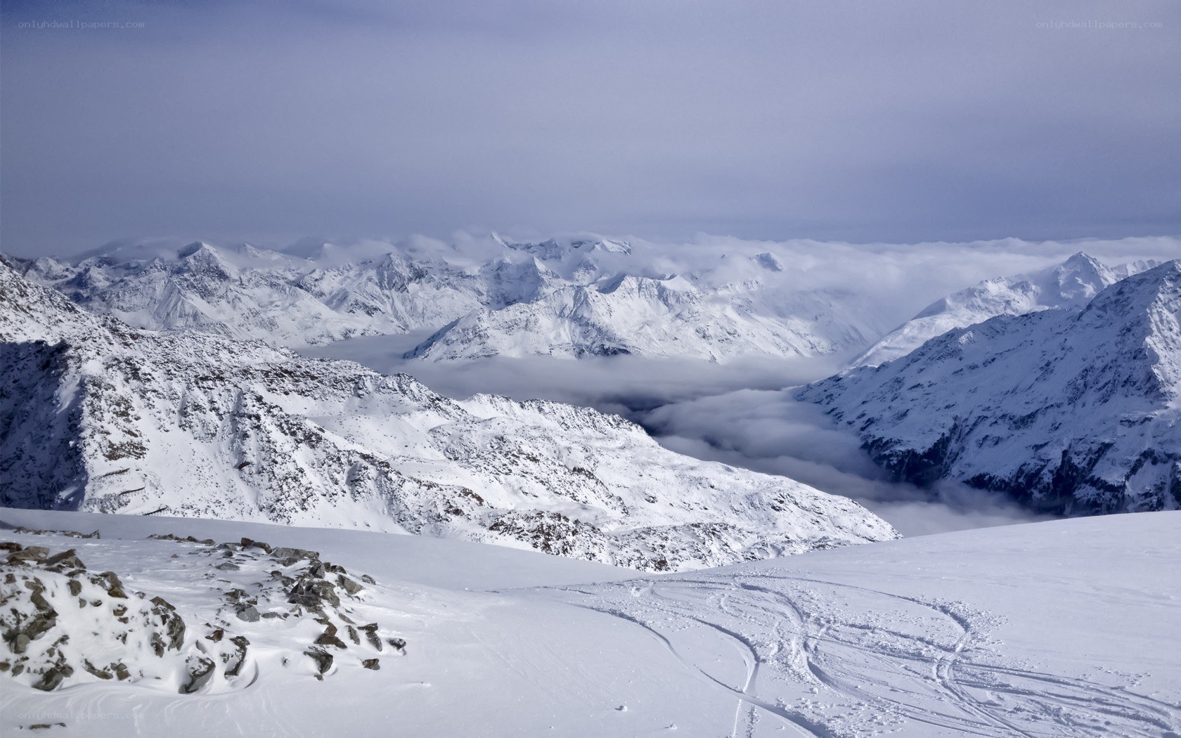 snowy mountain landscape