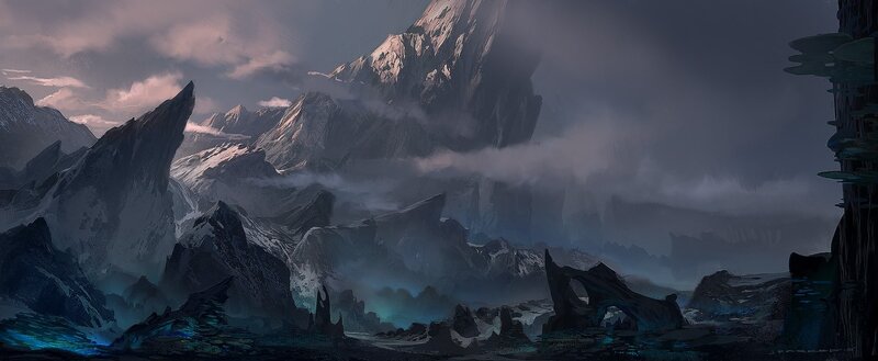 snowy mountain landscape