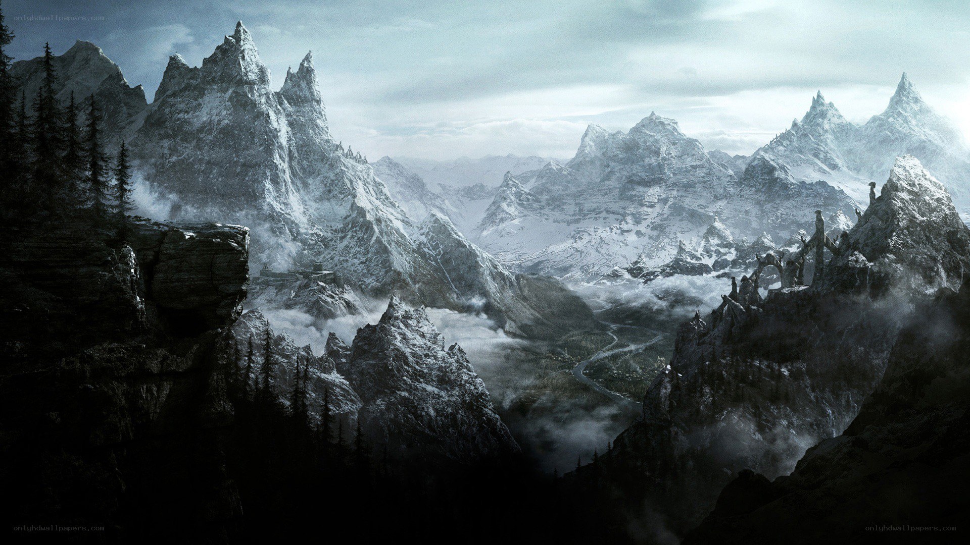 snowy mountain landscape