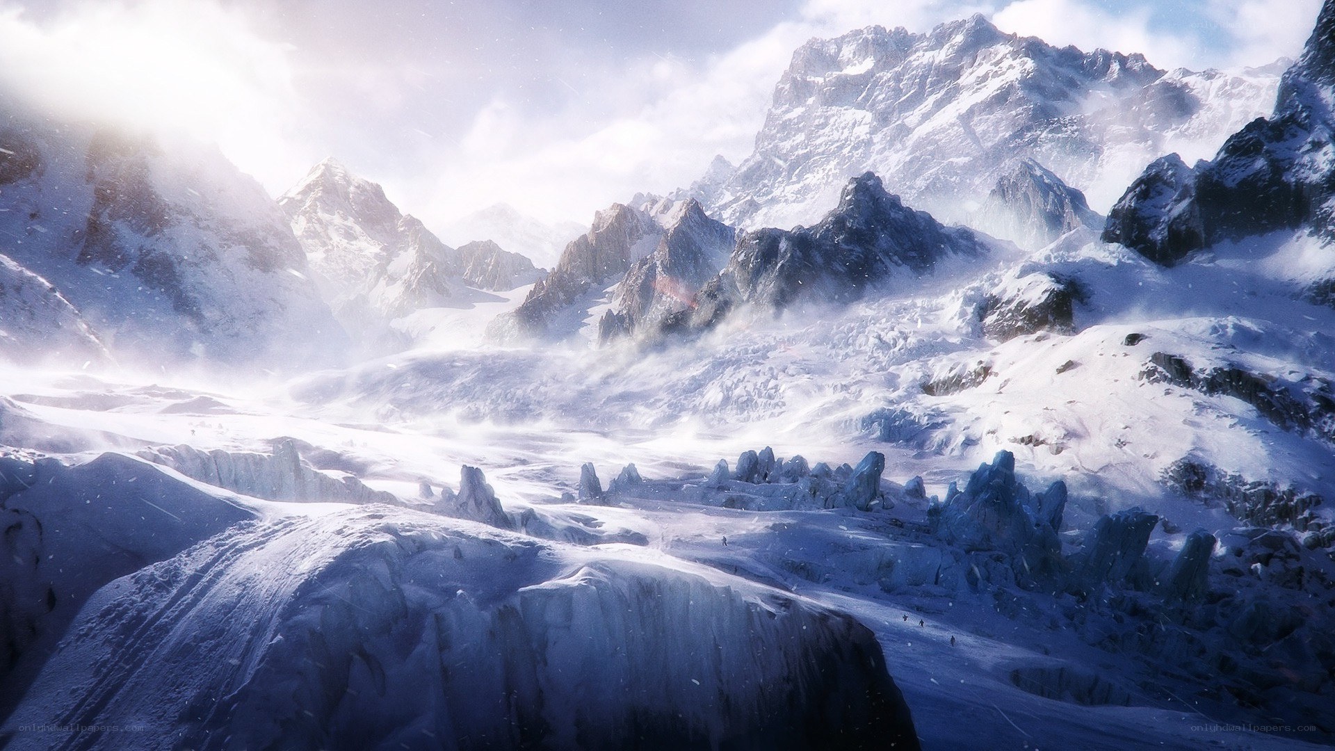 snowy mountain landscape