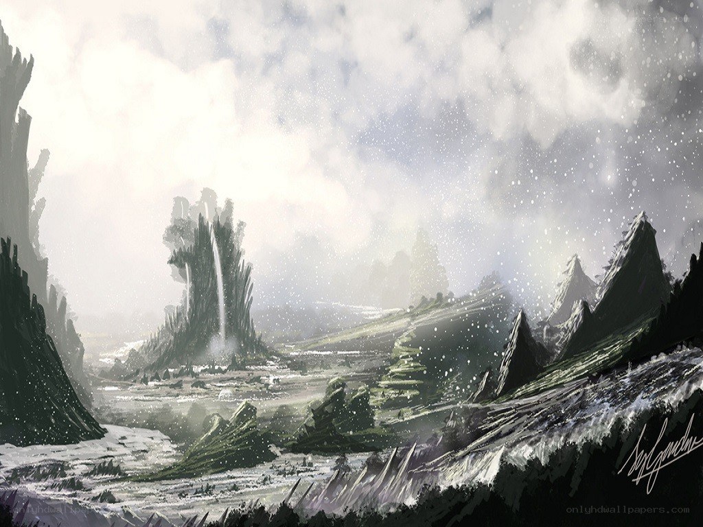 snowy mountain landscape