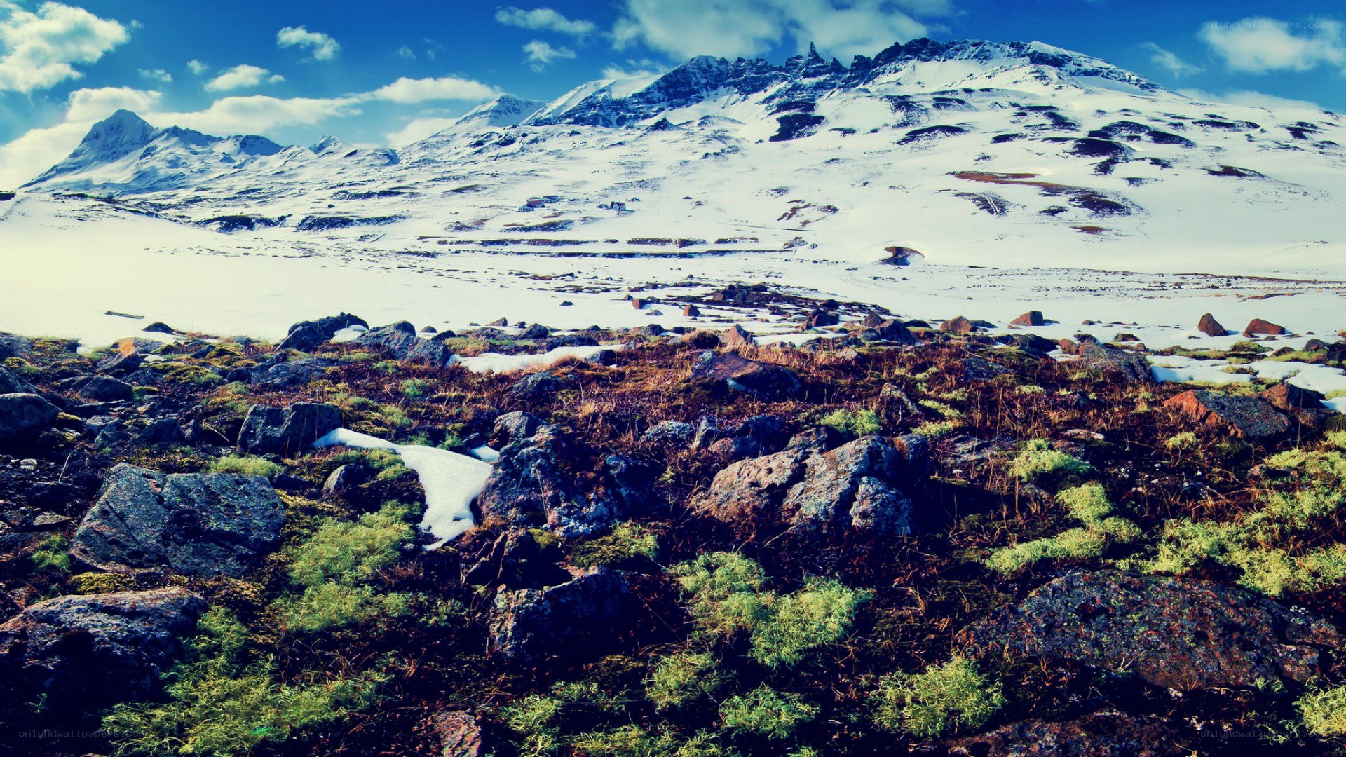 snowy mountain landscape