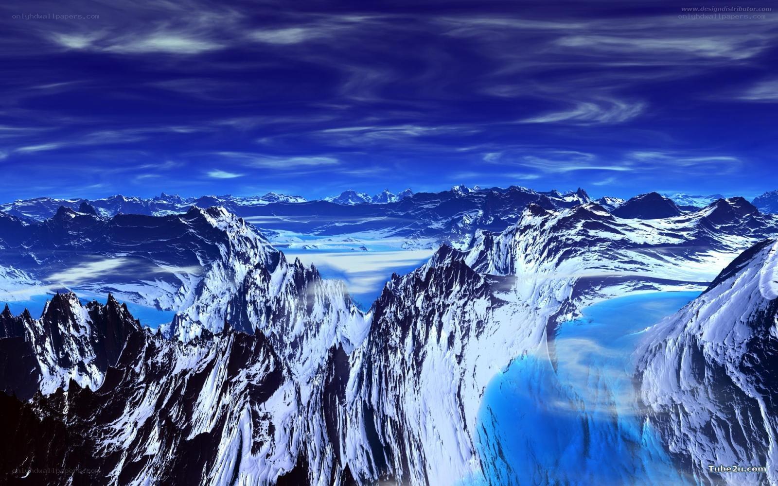 snowy mountain landscape