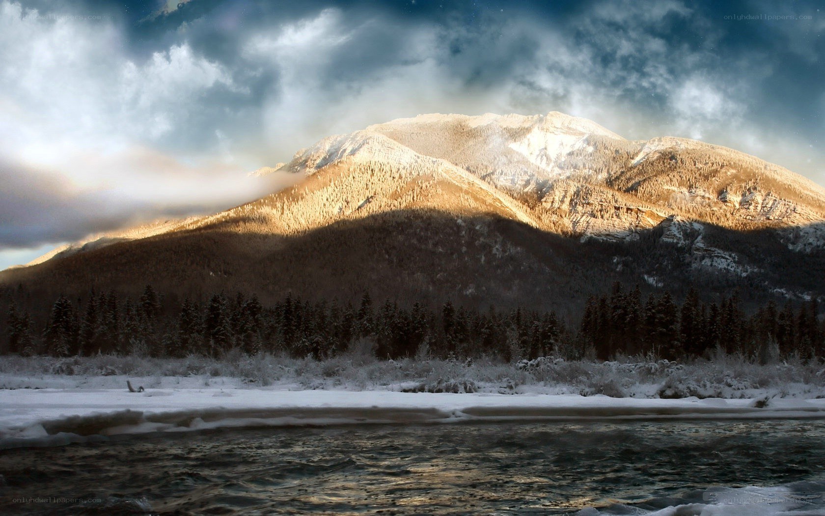 snowy mountain landscape