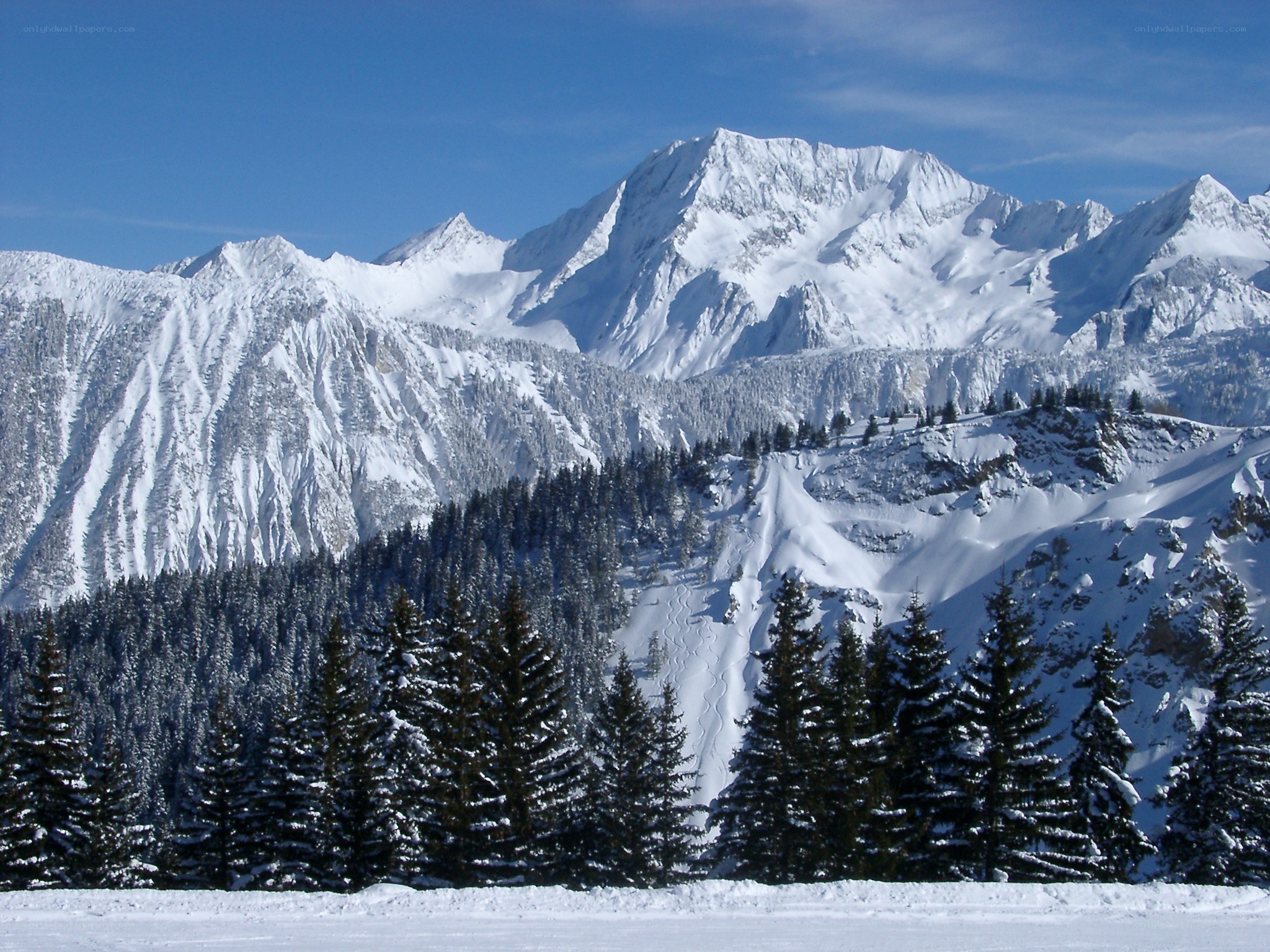 snowy mountain landscape