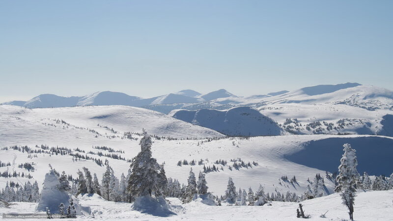 Snowy mountain landscape